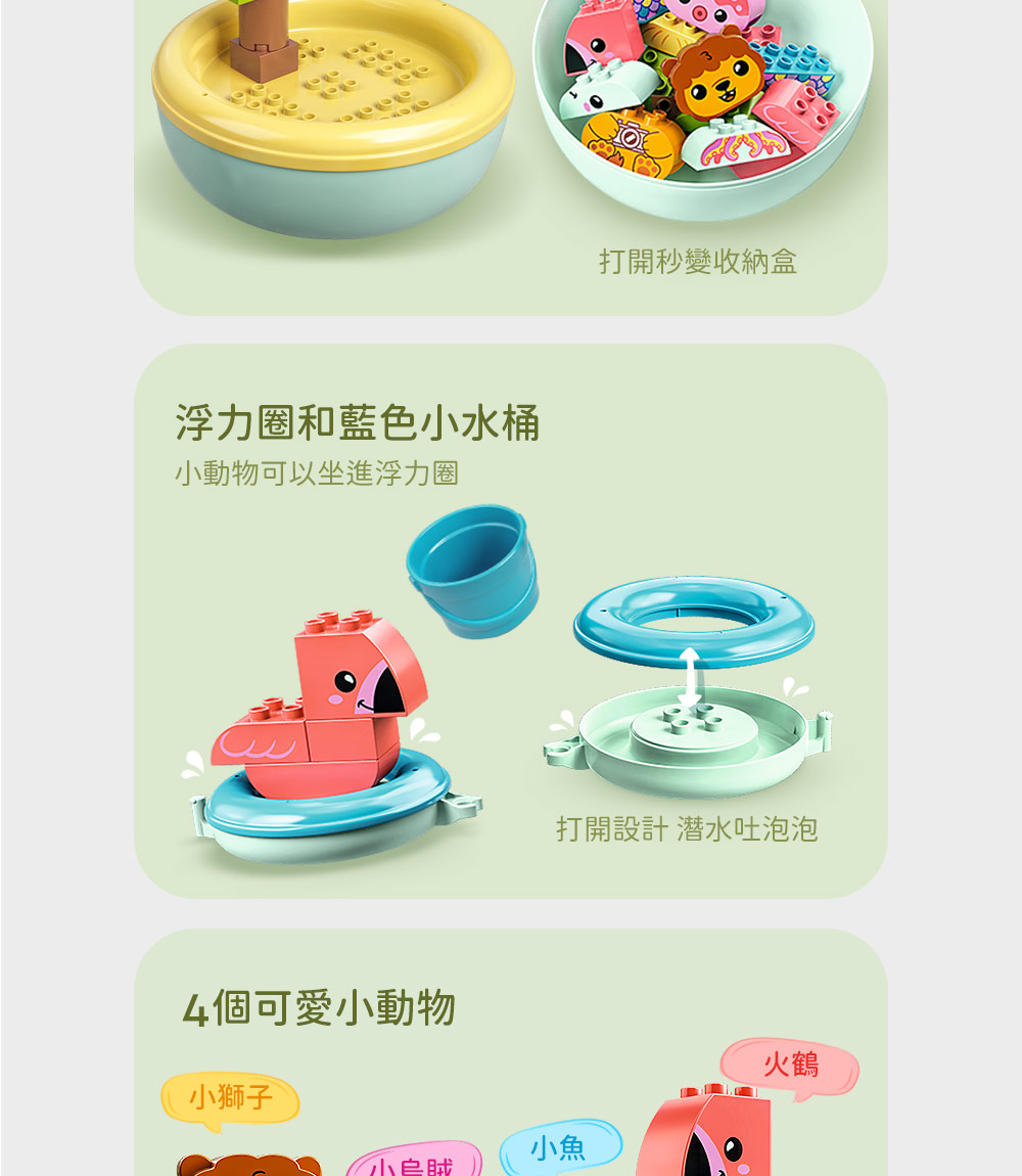 樂高 LEGO - DUPLO得寶系列 10966 快樂洗澡趣：漂浮動物小島